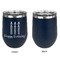 Happy Birthday Stainless Wine Tumblers - Navy - Single Sided - Approval