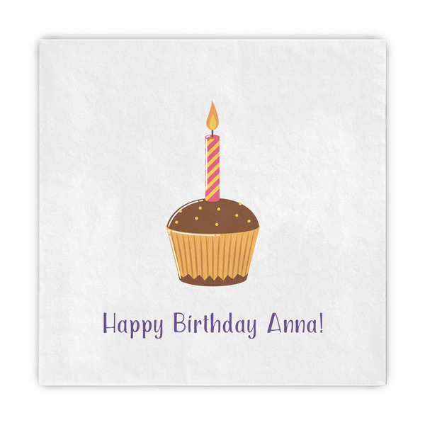 Custom Happy Birthday Decorative Paper Napkins (Personalized)