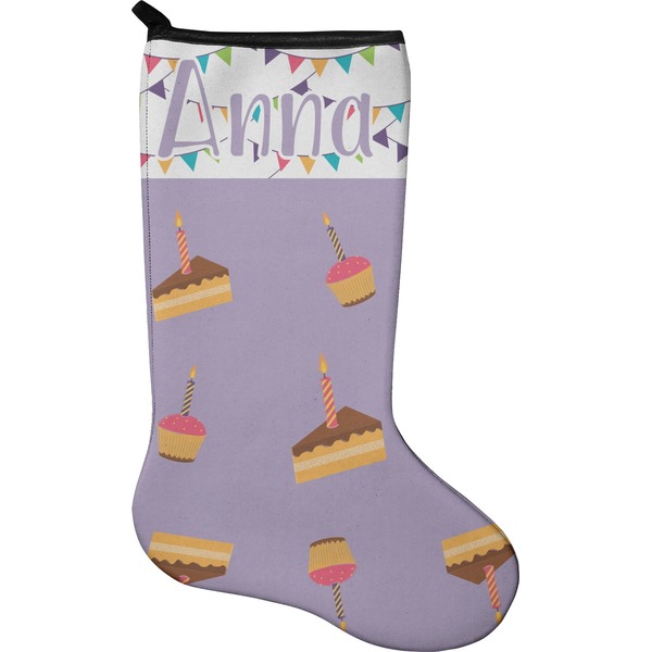 Custom Happy Birthday Holiday Stocking - Neoprene (Personalized)