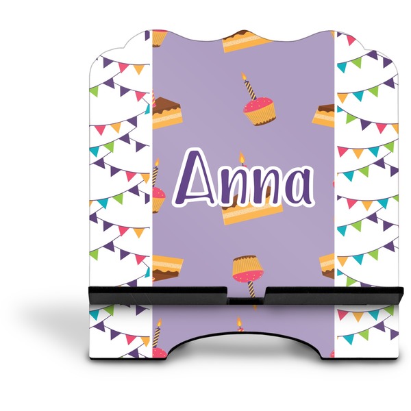 Happy Birthday Stylized Tablet Stand - Front without iPad