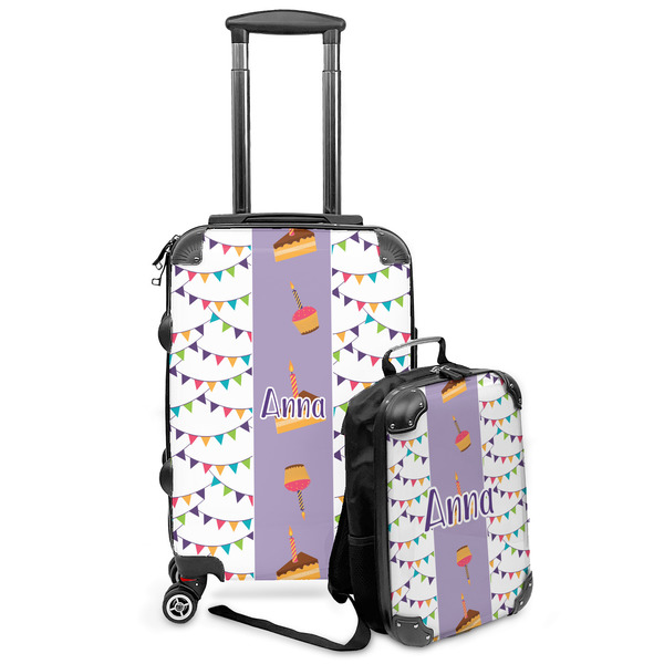 Custom Happy Birthday Kids 2-Piece Luggage Set - Suitcase & Backpack (Personalized)