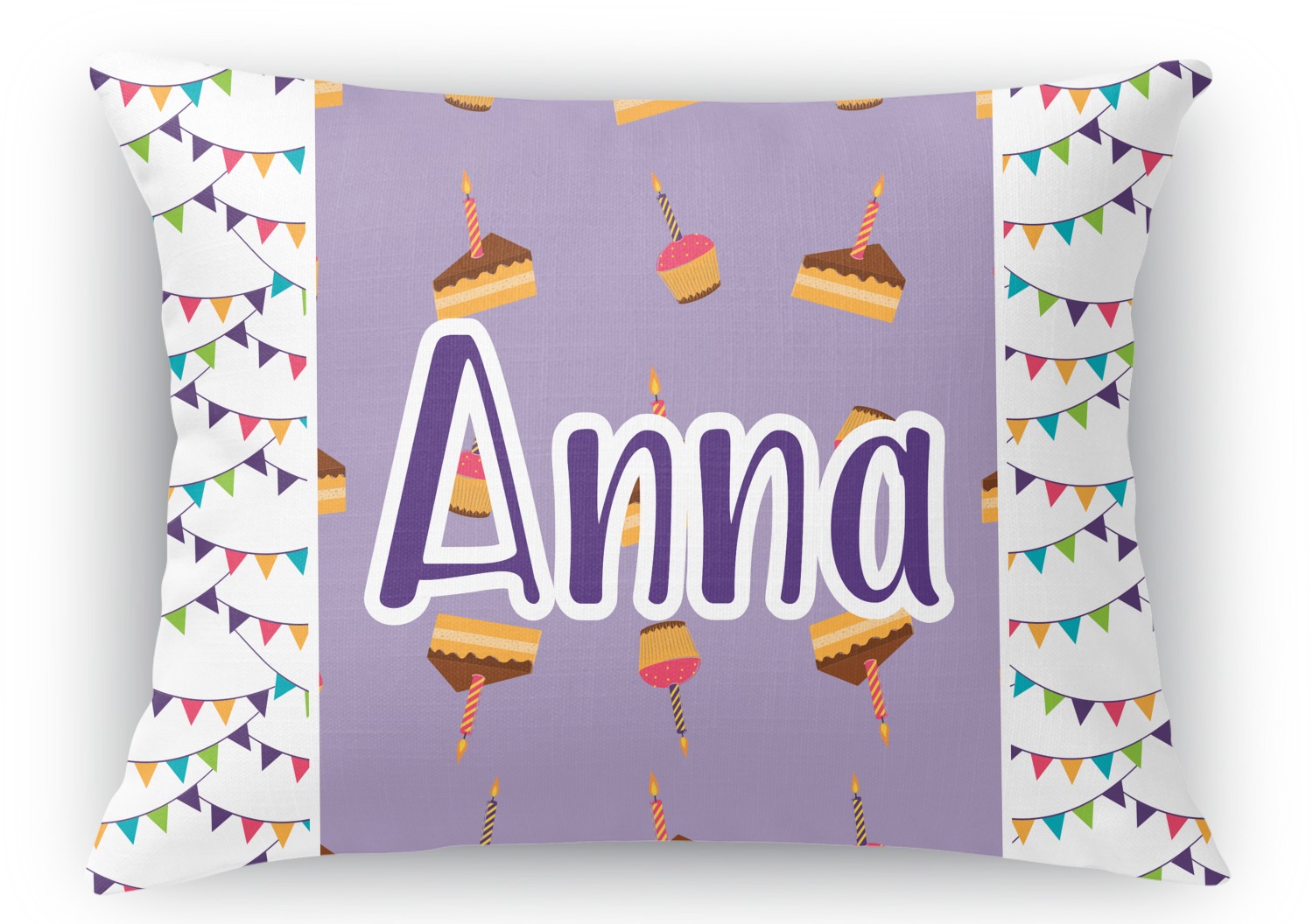 Happy Birthday Rectangular Throw Pillow 12"x16" (Personalized