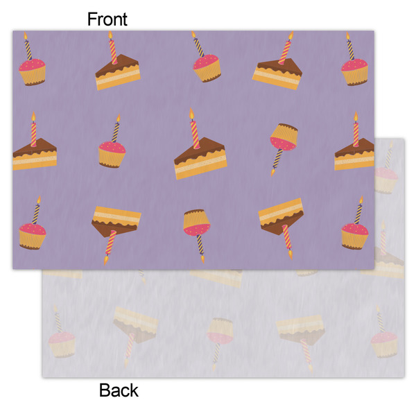 Happy Birthday Tissue Paper - Lightweight - Small - Front & Back
