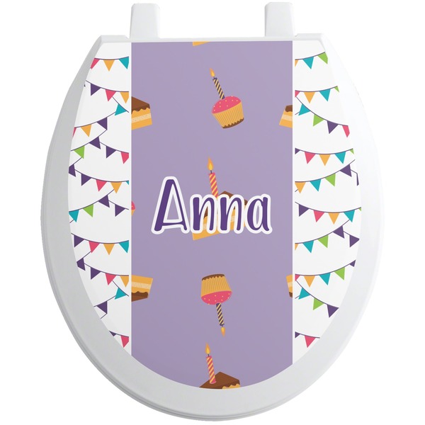 Custom Happy Birthday Toilet Seat Decal (Personalized)