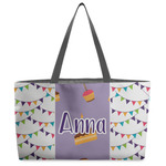 Happy Birthday Beach Totes Bag - w/ Black Handles (Personalized)