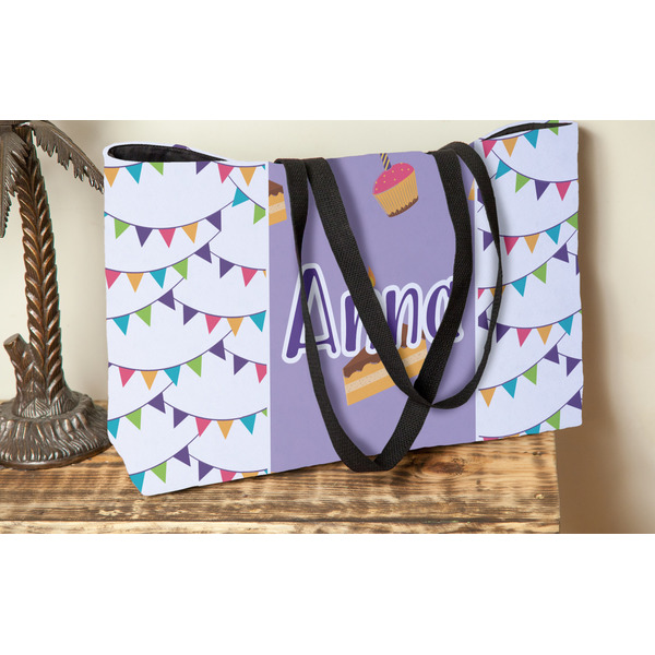 Happy Birthday Tote w/Black Handles - Lifestyle View