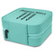 Happy Birthday Travel Jewelry Boxes - Leather - Teal - View from Rear