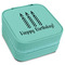 Happy Birthday Travel Jewelry Boxes - Leatherette - Teal - Angled View