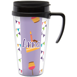 Happy Birthday Acrylic Travel Mug with Handle (Personalized)