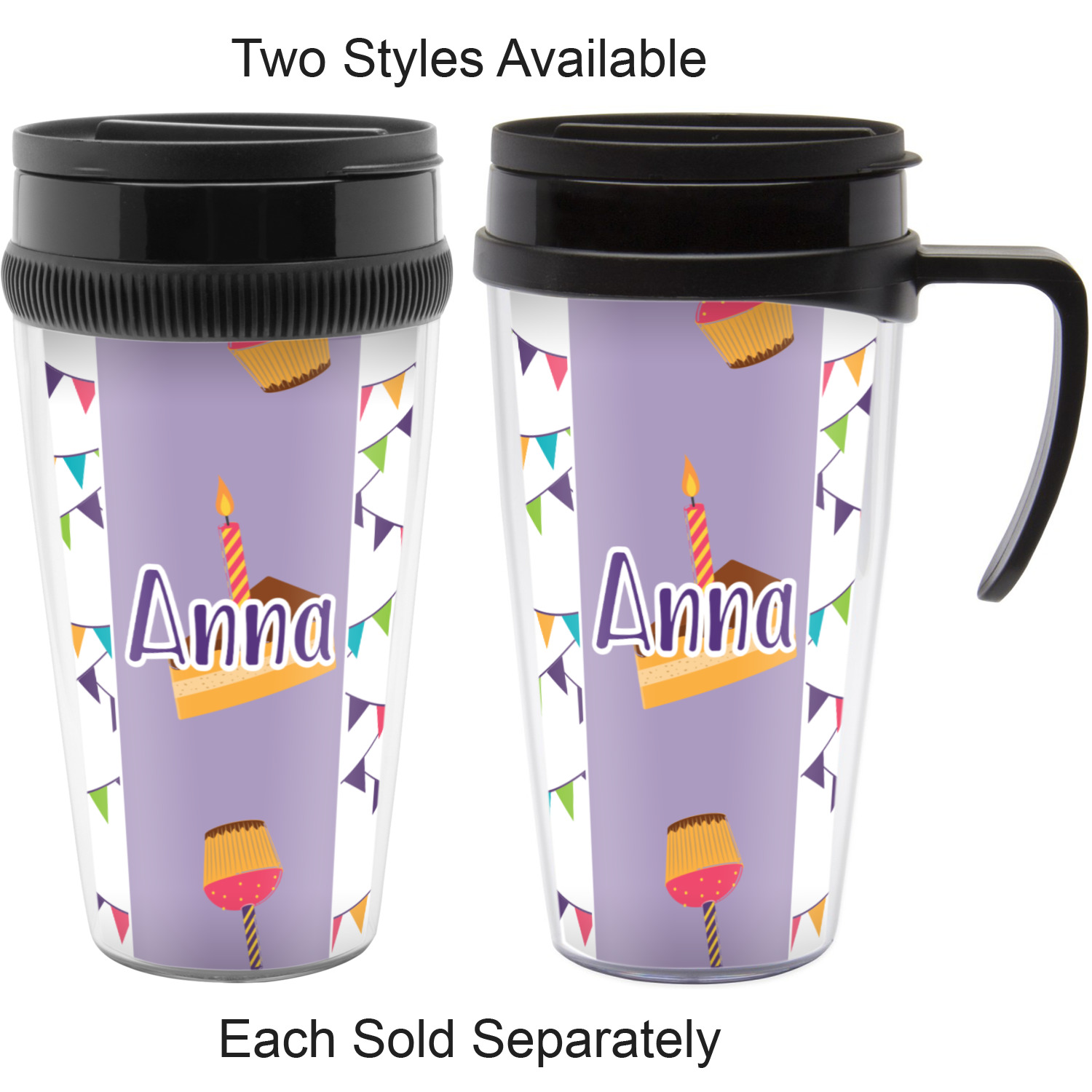 Happy Birthday Acrylic Travel Mug without Handle (Personalized) YouCustomizeIt