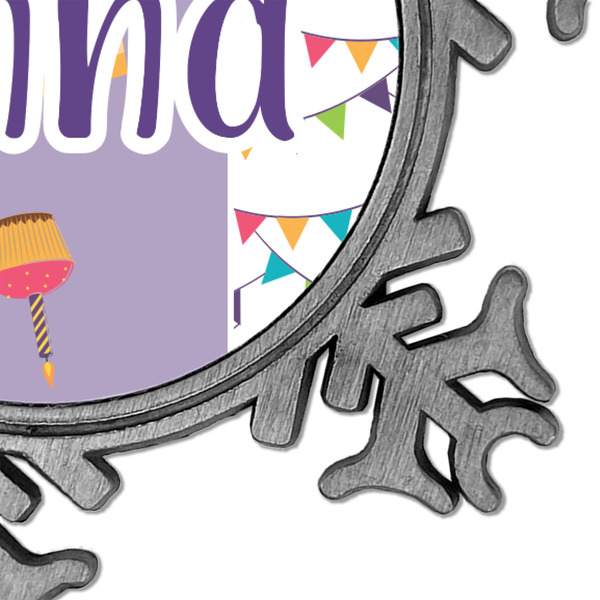 Happy Birthday Vintage Snowflake - Detail