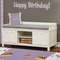 Happy Birthday Wall Name Decal Above Storage bench