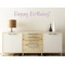 Happy Birthday Wall Name Decal On Wooden Desk
