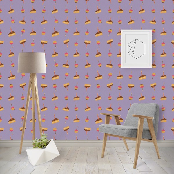 Custom Happy Birthday Wallpaper & Surface Covering (Peel & Stick - Repositionable)