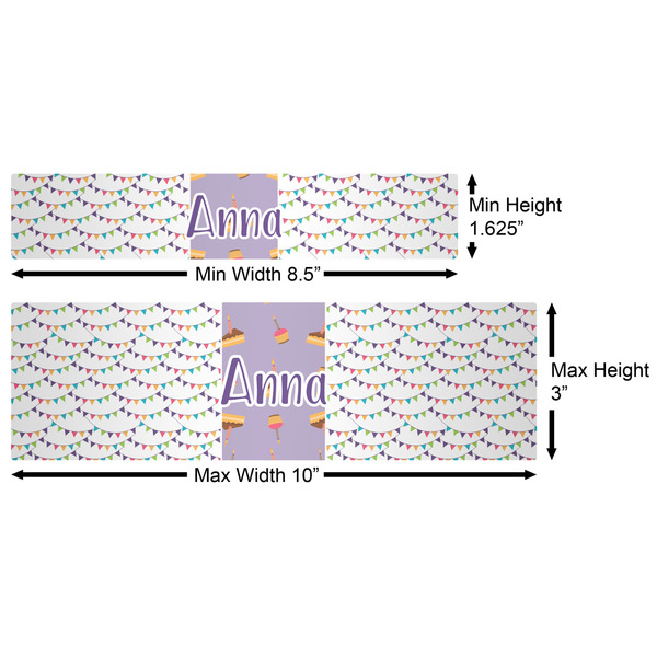 Happy Birthday Water Bottle Labels w/ Dimensions