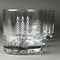Happy Birthday Whiskey Glasses Set of 4 - Engraved Front