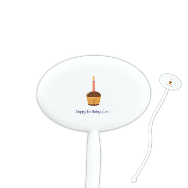 Custom Happy Birthday Oval Stir Sticks (Personalized)