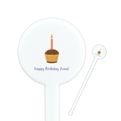 Happy Birthday Round Plastic Stir Sticks (Personalized)
