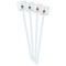 Happy Birthday White Plastic Stir Stick - Double Sided - Square - Front