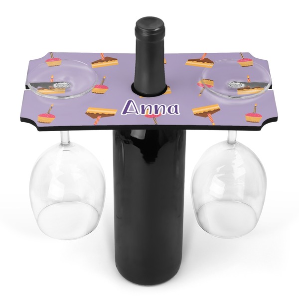 Custom Happy Birthday Wine Bottle & Glass Holder (Personalized)