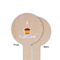 Happy Birthday Wooden 6" Food Pick - Round - Single Sided - Front & Back