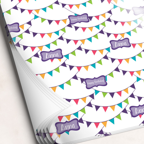 Custom Happy Birthday Wrapping Paper Sheets - Single-Sided - 20" x 28" (Personalized)