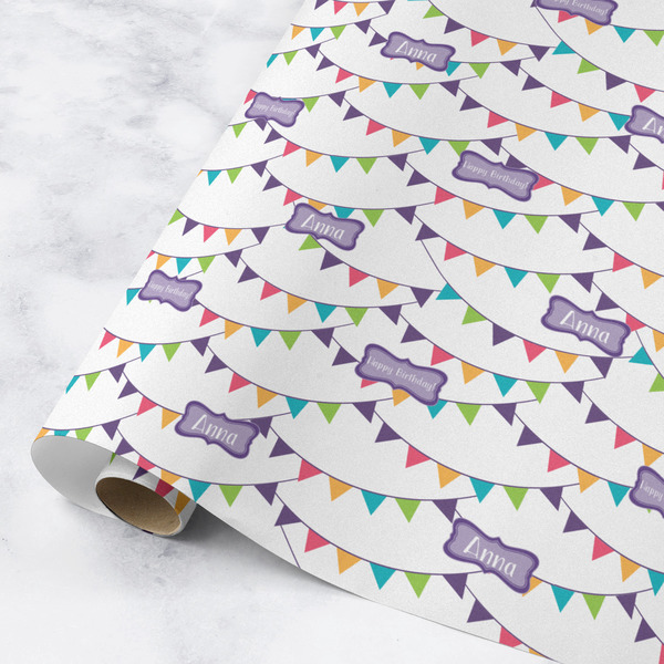 Custom Happy Birthday Wrapping Paper Roll - Medium - Matte (Personalized)