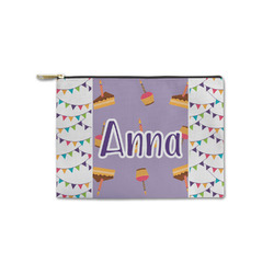 Happy Birthday Zipper Pouch - Small - 8.5"x6" (Personalized)