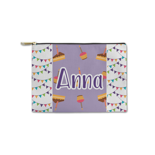 Custom Happy Birthday Zipper Pouch - Small - 8.5"x6" (Personalized)