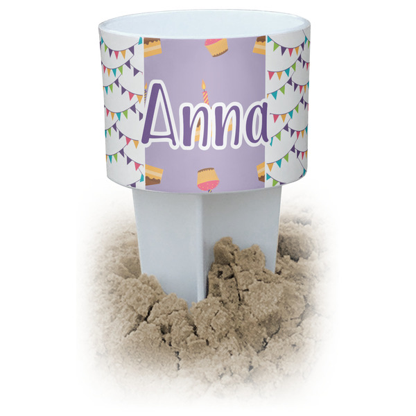 Custom Happy Birthday Beach Spiker Drink Holder (Personalized)