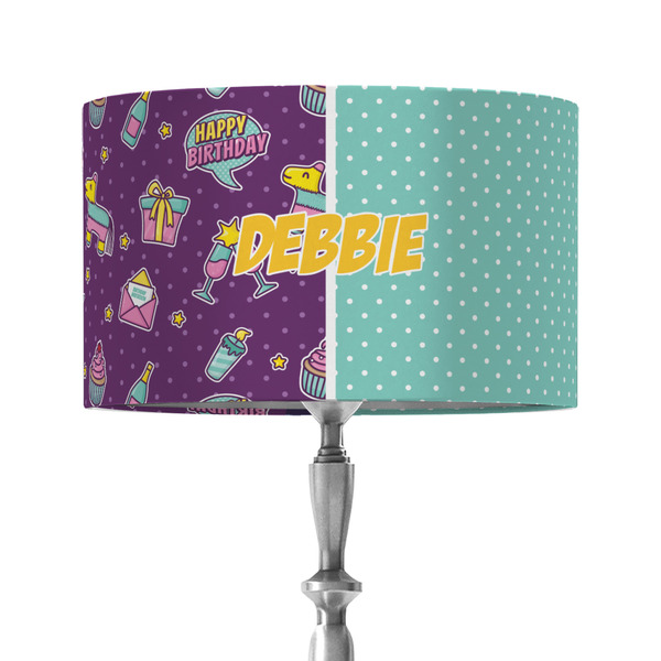 Pinata Birthday 12" Drum Lampshade - ON STAND (Fabric)