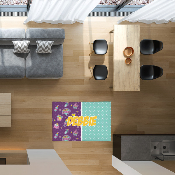 Pinata Birthday 2'x3' Indoor Area Rugs - IN CONTEXT