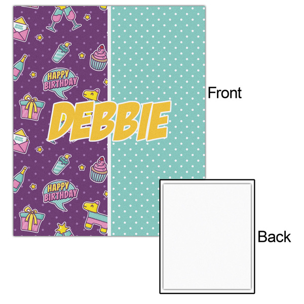 Pinata Birthday 20x24 - Matte Poster - Front & Back