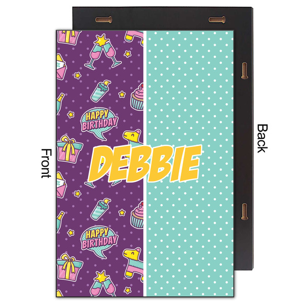 Pinata Birthday 20x30 Wood Print - Front & Back View