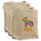 Pinata Birthday 3 Reusable Cotton Grocery Bags - Front View