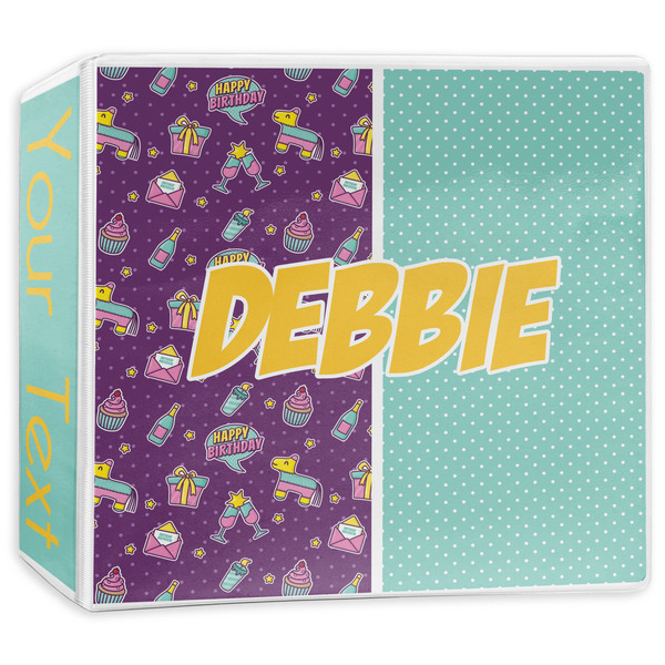 Custom Pinata Birthday 3-Ring Binder - 3 inch (Personalized)