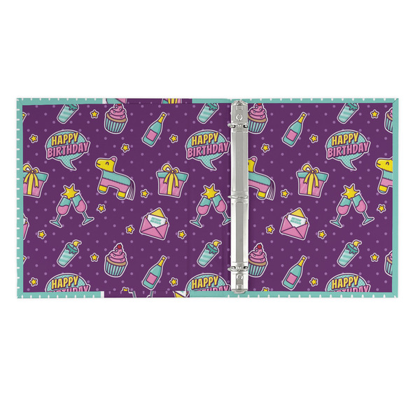 Pinata Birthday 3 Ring Binders - Full Wrap - 1" - OPEN INSIDE