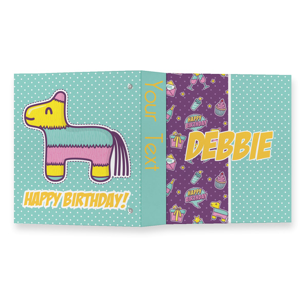 Pinata Birthday 3 Ring Binders - Full Wrap - 1" - OPEN OUTSIDE