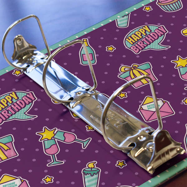 Pinata Birthday 3 Ring Binders - Full Wrap - 2" - DETAIL