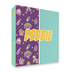 Pinata Birthday 3 Ring Binder - Full Wrap (Personalized)