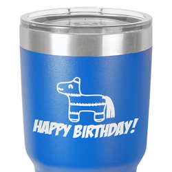 Pinata Birthday 30 oz Stainless Steel Tumbler - Royal Blue - Double-Sided (Personalized)