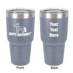 Pinata Birthday 30 oz Stainless Steel Tumbler - Grey - Double-Sided (Personalized)