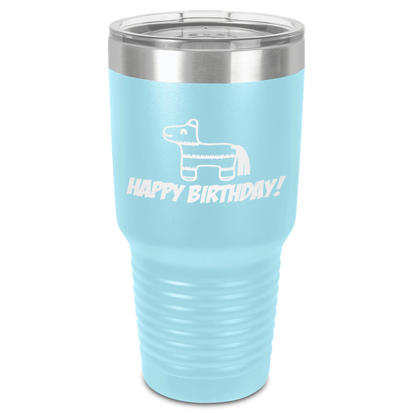 Custom Pinata Birthday 30 oz Stainless Steel Tumbler - Teal - Single-Sided (Personalized)