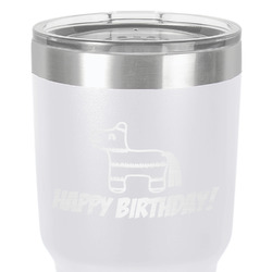 Pinata Birthday 30 oz Stainless Steel Tumbler - White - Double-Sided (Personalized)