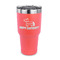Pinata Birthday 30 oz Stainless Steel Ringneck Tumblers - Coral - FRONT