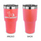 Pinata Birthday 30 oz Stainless Steel Ringneck Tumblers - Coral - Single Sided - APPROVAL