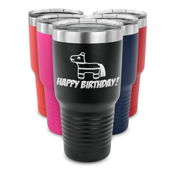 Pinata Birthday 30 oz Stainless Steel Ringneck Tumblers - Parent/Main