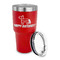 Pinata Birthday 30 oz Stainless Steel Ringneck Tumblers - Red - LID OFF