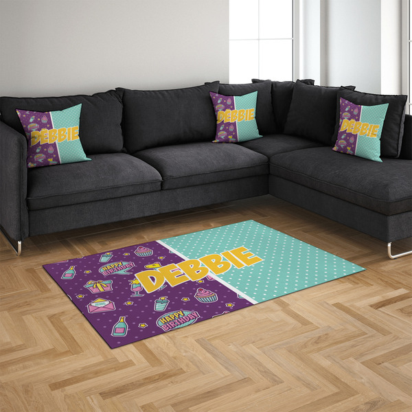 Pinata Birthday 4'x6' Indoor Area Rugs - IN CONTEXT