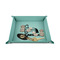 Pinata Birthday 6" x 6" Teal Leatherette Snap Up Tray - STYLED